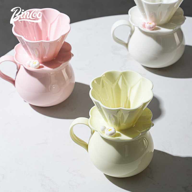 Tea And Coffee Kettle - Bincoo-Ceramic Hand Brewing Pour Over Teapot
