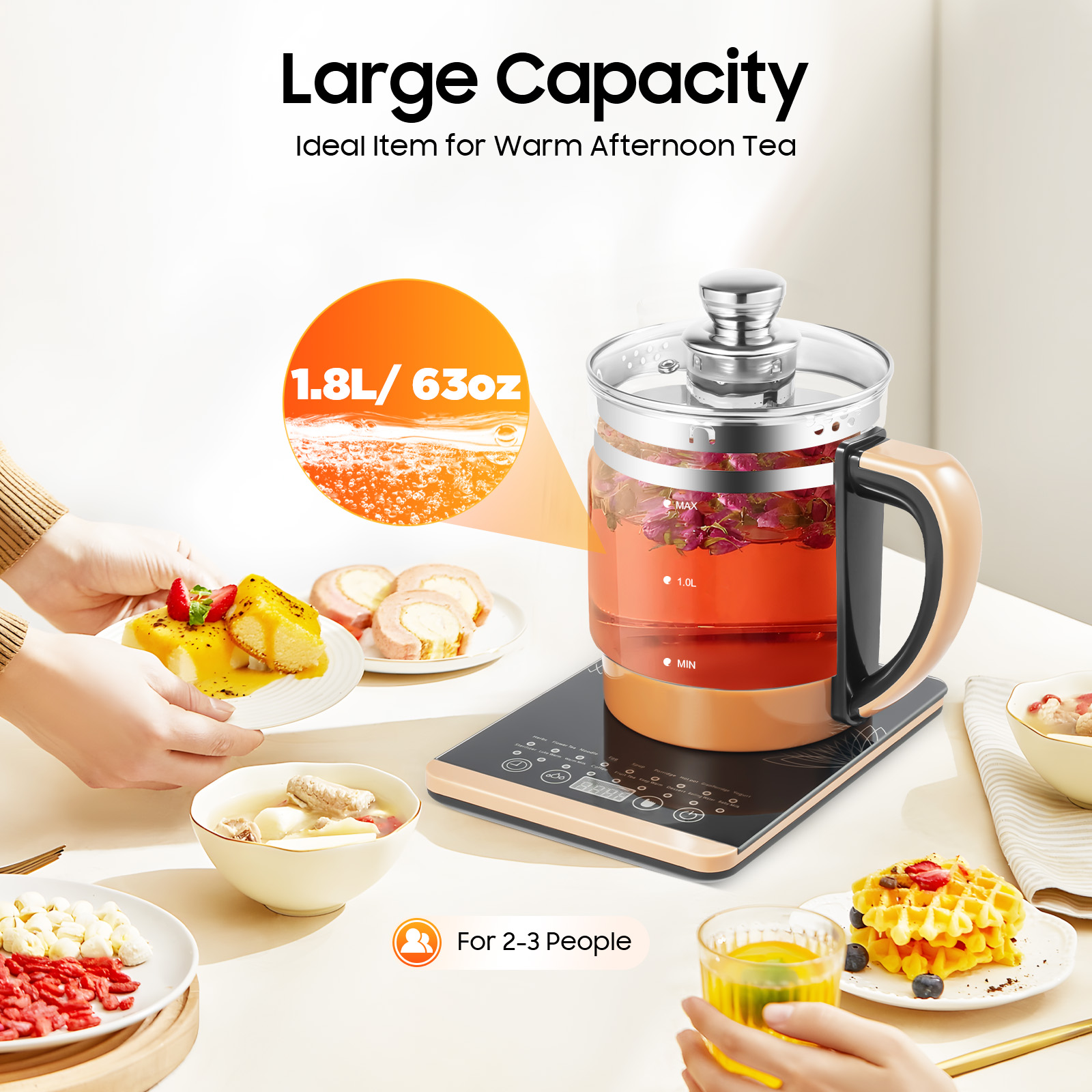 Coffee Tea Menu - Electric Tea Kettle 1.8L 800W Electric