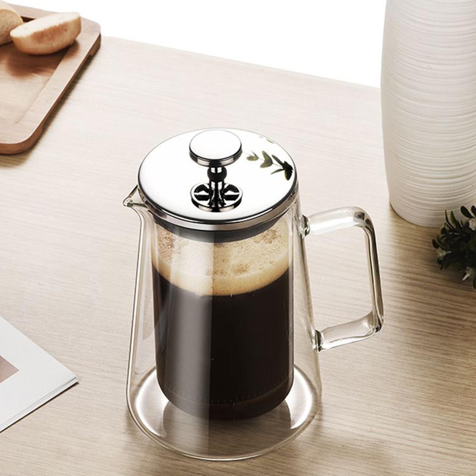 Tea And Coffee Kettle - Coffee Presses Glass Stainless Steel Double-Wall