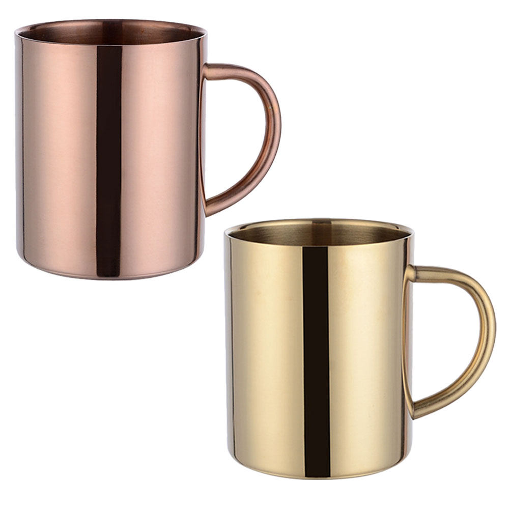 Coffee Tea Uses - 2Pcs Stainless Steel Mug Set Double