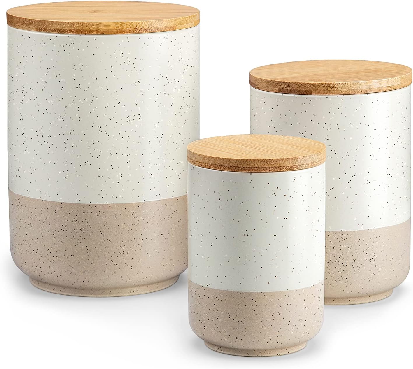 Coffee And Tea Glass - Sabine Ceramic Canister Set with Airtight