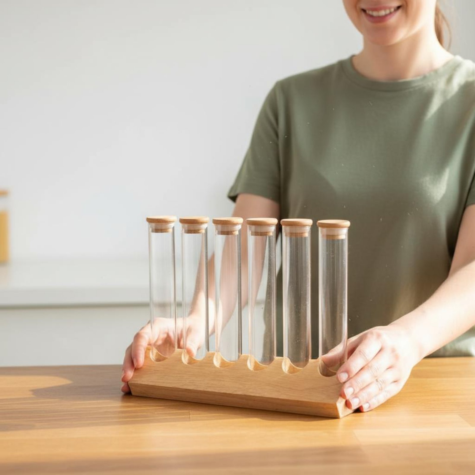 Glass Tube Container Set with  - Coffee Bean reseña y precio