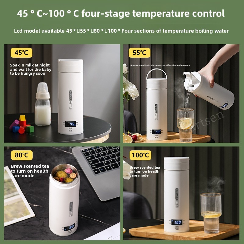 500ML Electric Kettles Portabl - Coffee Tea Menu reseña y precio