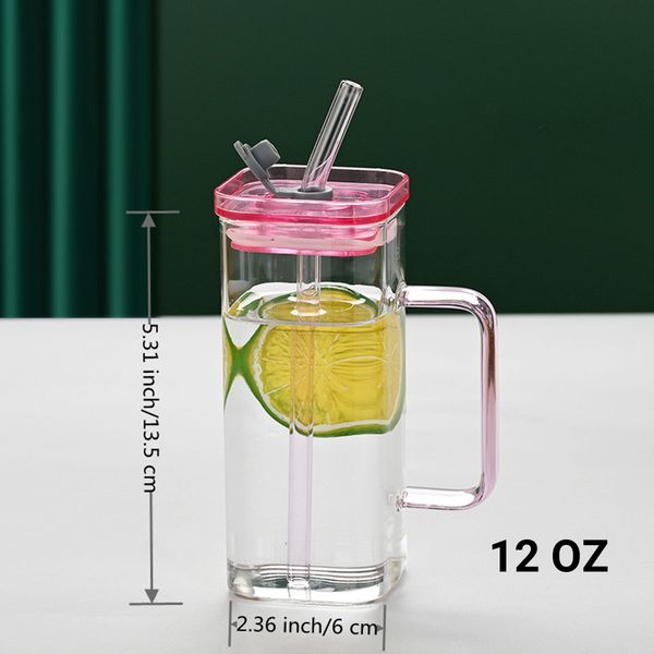 1 Pcs Pink Glass Cup, 6 Col Sq - Coffee Tea reseña y precio