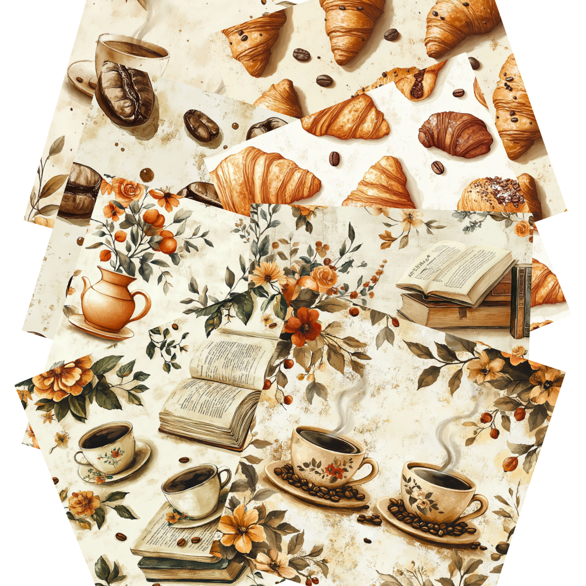 24 Sheets 6 inch Size Vintage  - Coffee Tea Journal reseña y precio