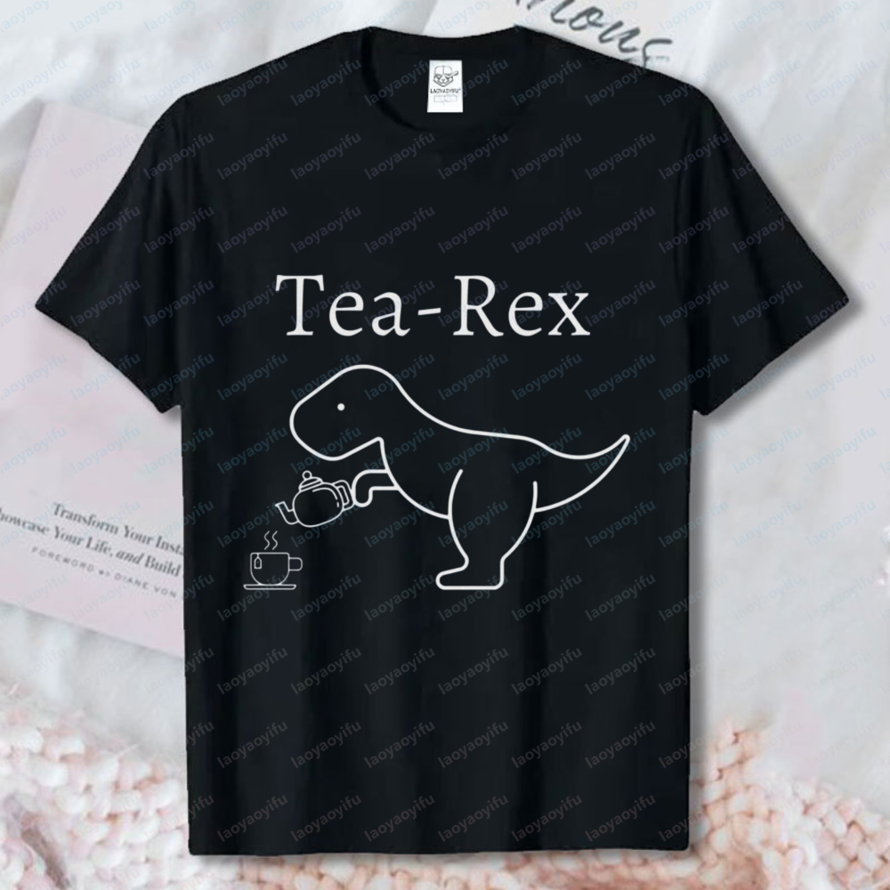 Tea Rex Dinosaur Men's Shirt F - Coffee Tea Jokes reseña y precio