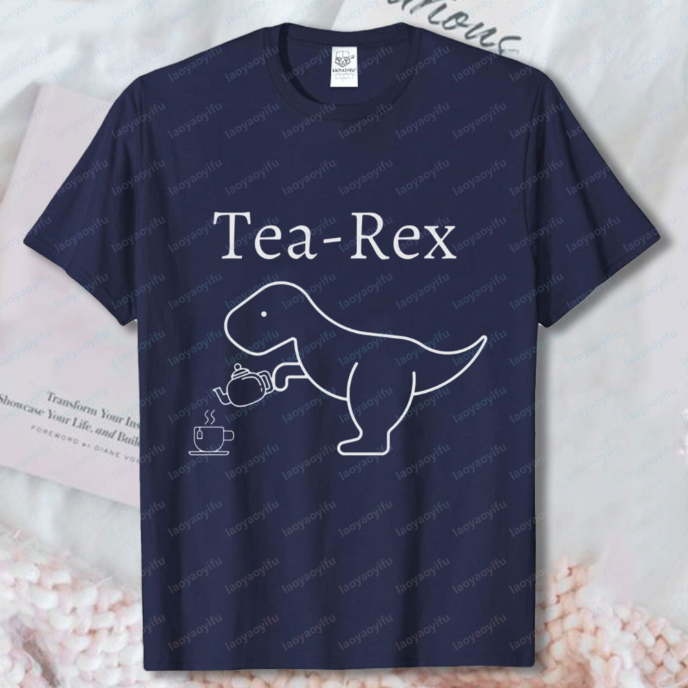 Tea Rex Dinosaur Men's Shirt F - Coffee Tea Jokes reseña y precio