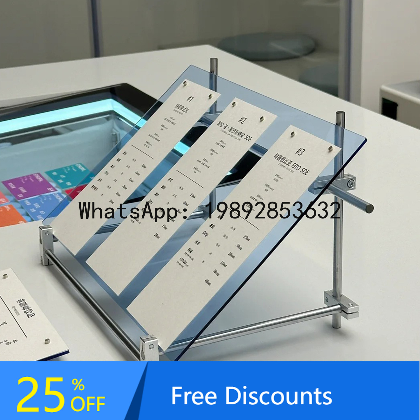 YFY Acrylic Optical Axis Displ - Coffee Tea Menu reseña y precio