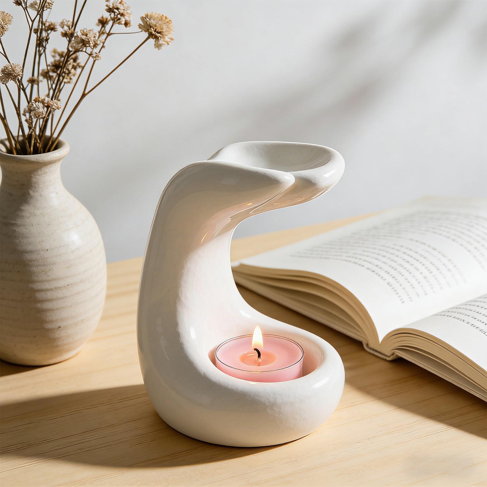 Tealight Wax Melt Warmer Palm  - Coffee Tea Warmer reseña y precio
