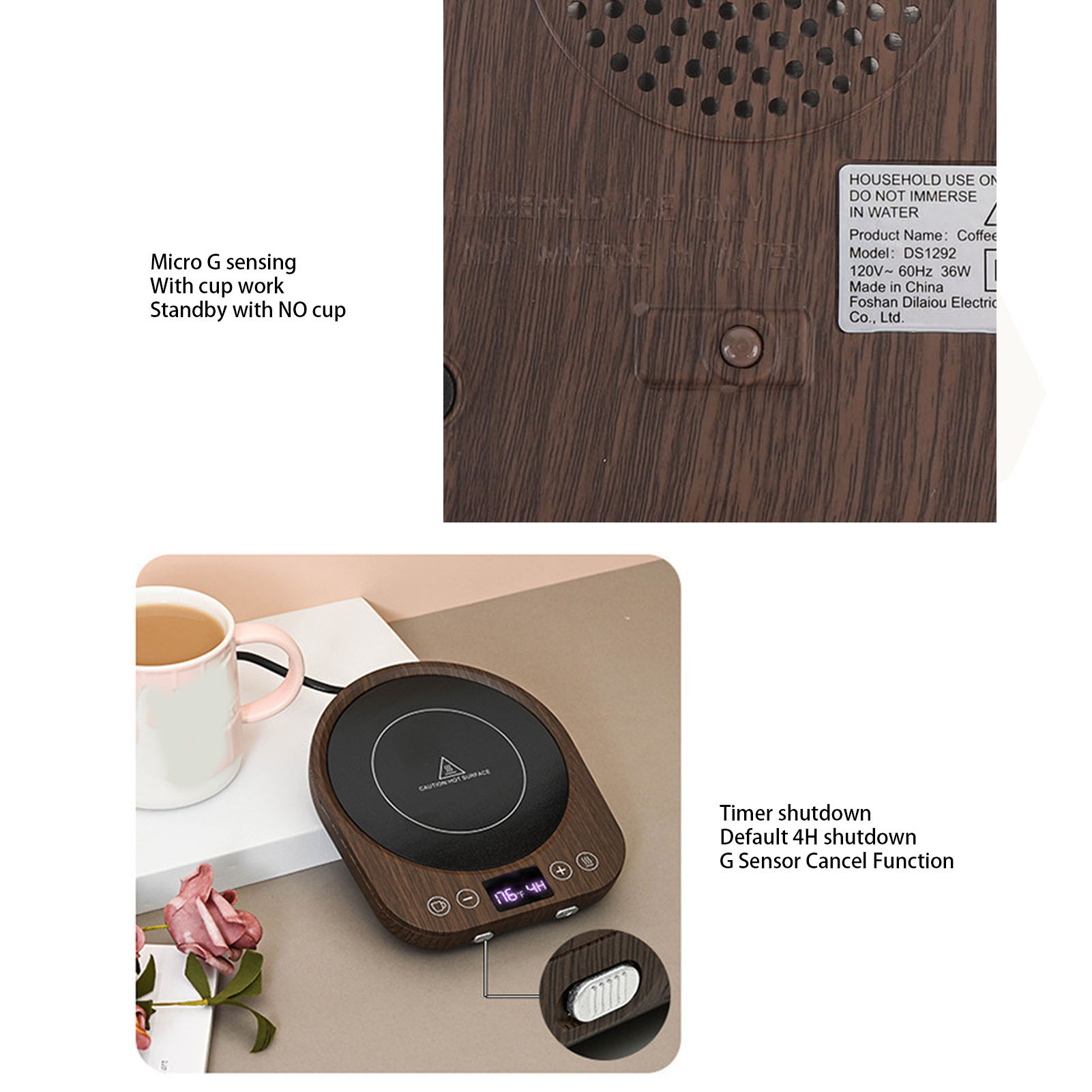 Mug Warmer 36W Fast Heating 3  - Coffee Tea Warmer reseña y precio