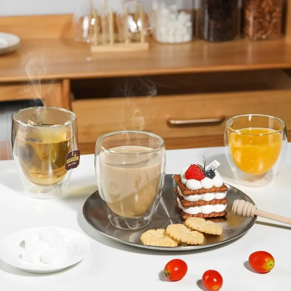 6 pcs Clear Double Wall Glass  - Tea And Coffee Kettle reseña y precio
