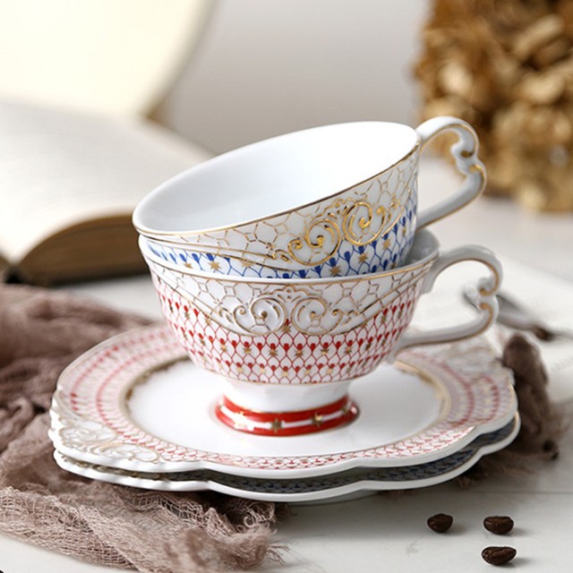 European Ceramic Coffee Cup, H - Coffee Tea Flower reseña y precio
