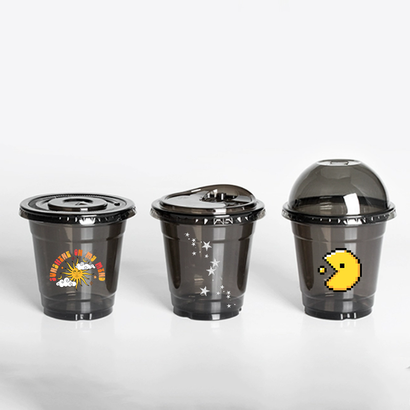 LogoDisposable Transparent Pet - Coffee Tea Flower reseña y precio