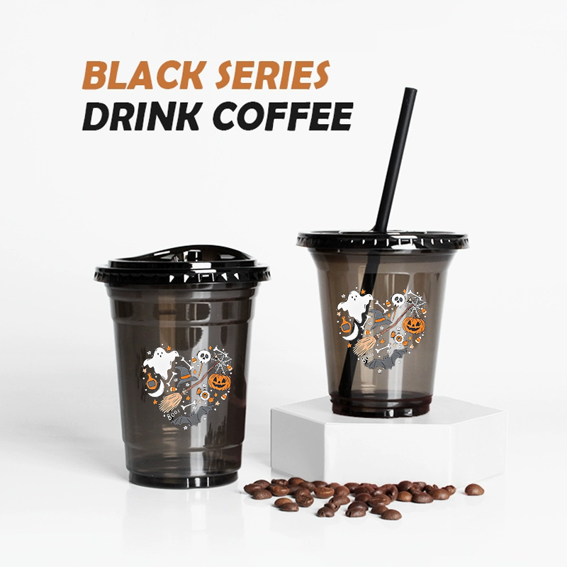LogoDisposable Transparent Pet - Coffee Tea Flower reseña y precio
