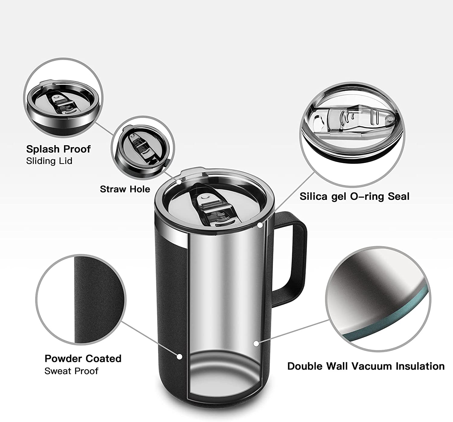 680ml Stainless Steel Coffee C - Coffee Tea Warmer reseña y precio