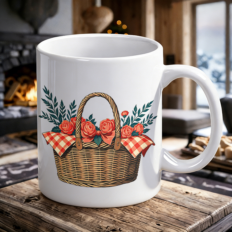 Cup & Mug Set, Country Rose Fl - Coffee Tea Gift Basket reseña y precio