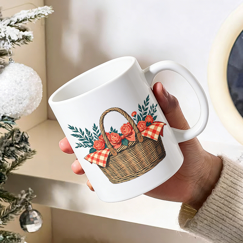 Cup & Mug Set, Country Rose Fl - Coffee Tea Gift Basket reseña y precio