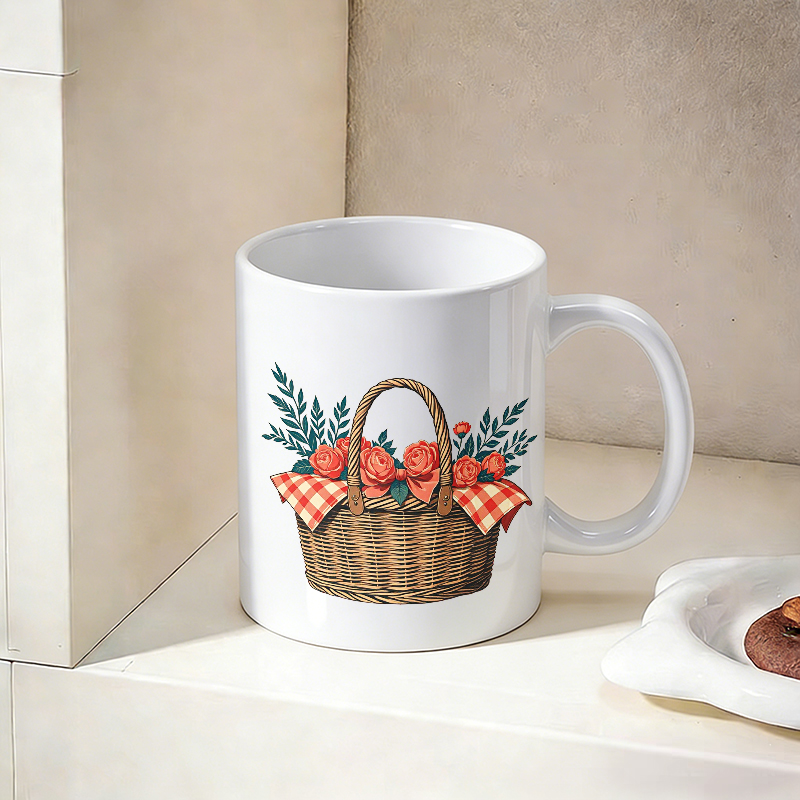Cup & Mug Set, Country Rose Fl - Coffee Tea Gift Basket reseña y precio