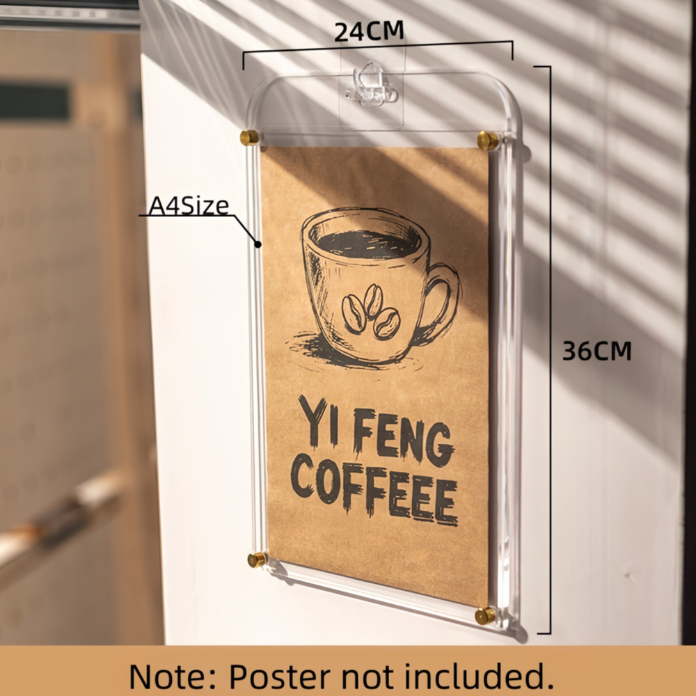 1PCS A4 Display Stand Transpar - Coffee Tea Menu reseña y precio