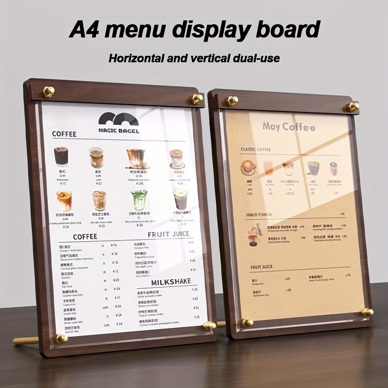 1Pc Solid Wood Desktop Clip Co - Coffee Tea Menu reseña y precio
