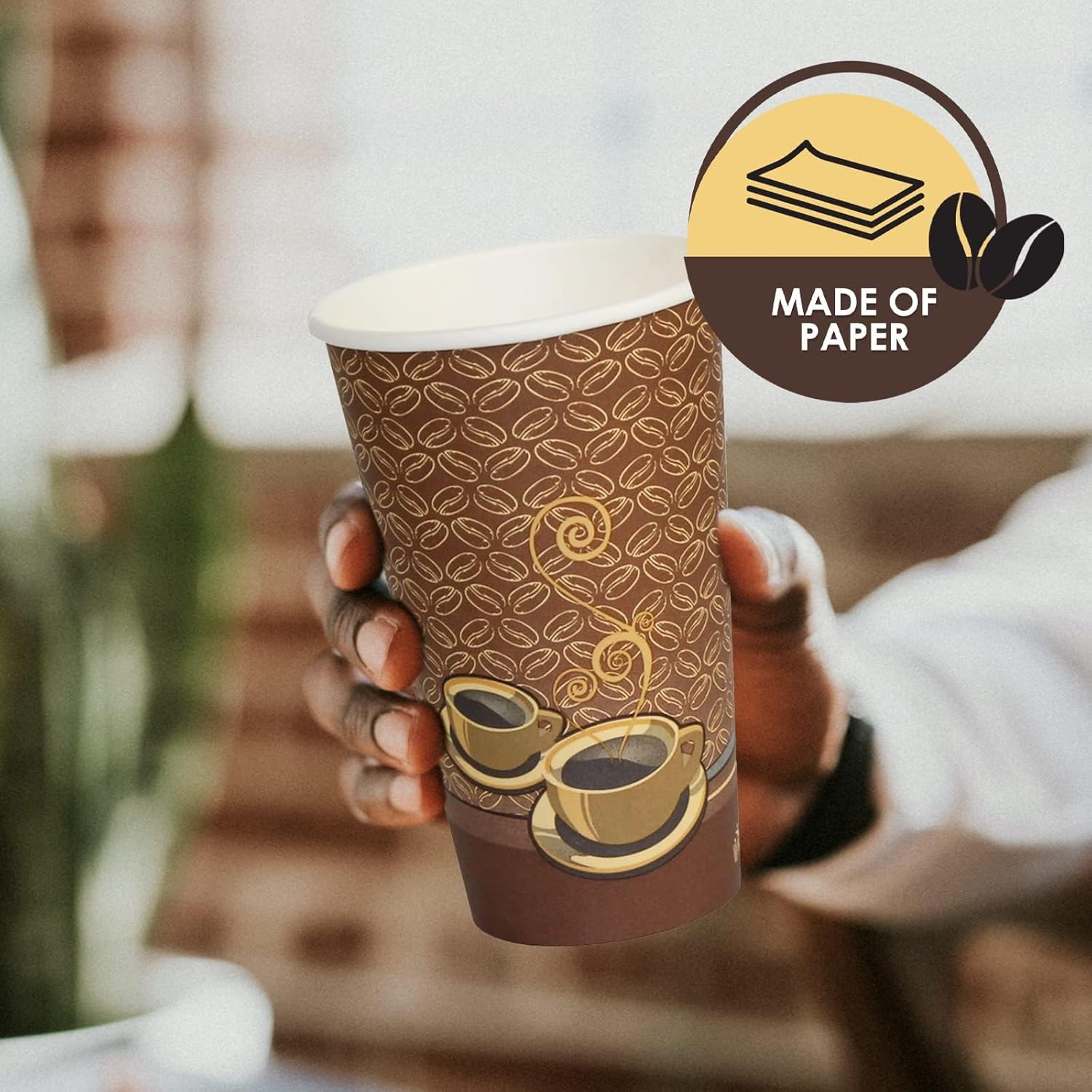 Disposable Coffee Cups 16oz, S - Coffee Tea reseña y precio
