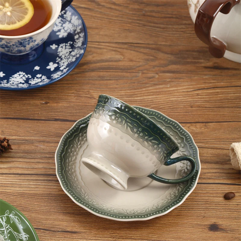 SOLECASA 220ml Coffee Cup&Sauc - Coffee Tea Flower reseña y precio