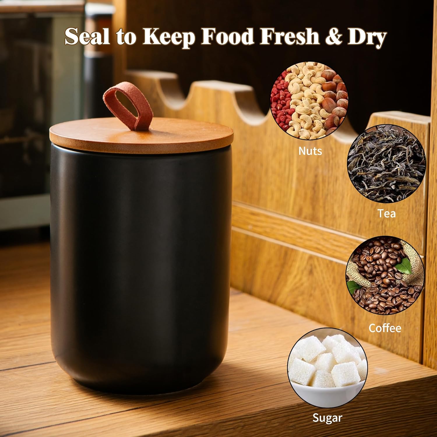 Ceramic Canister Set (30 oz, 4 - Coffee And Tea Glass reseña y precio