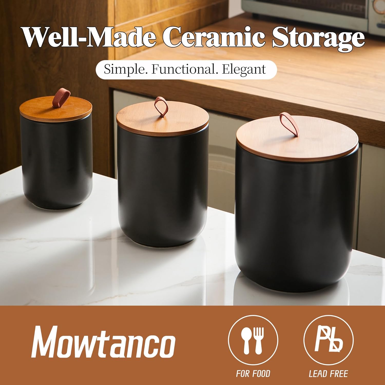 Ceramic Canister Set (30 oz, 4 - Coffee And Tea Glass reseña y precio