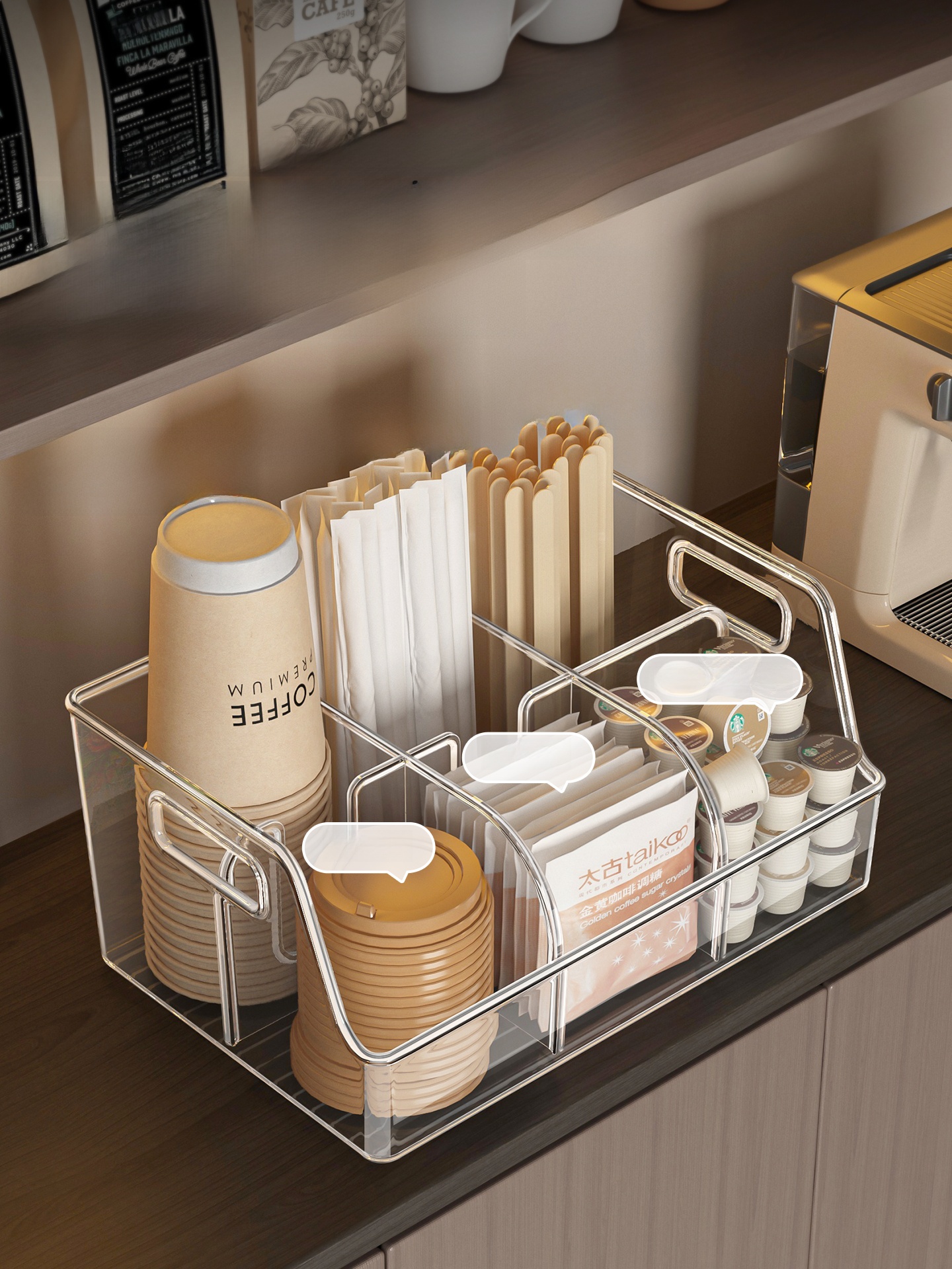 Disposable Cup Holder Stand Co - Coffee Tea Vendor reseña y precio