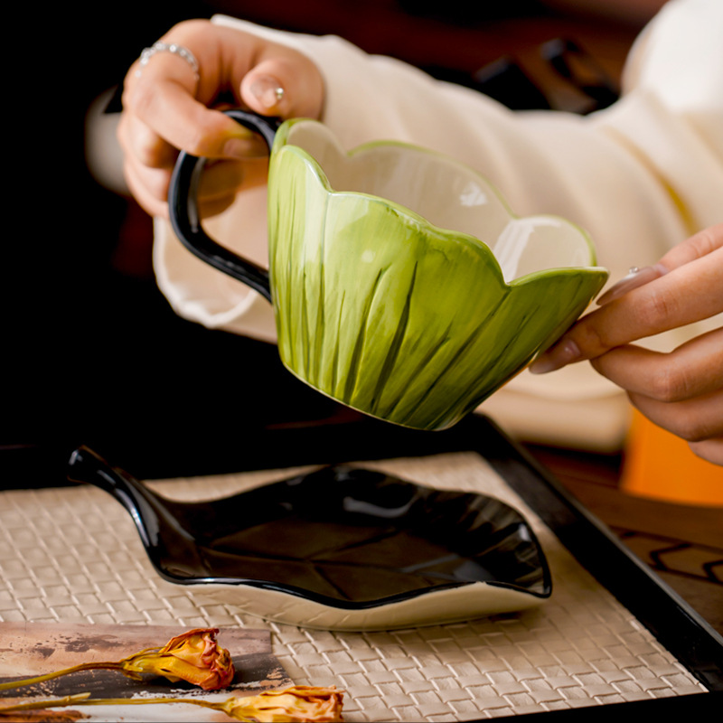 Irregular Hand-painted Coffee  - Coffee Tea Flower reseña y precio