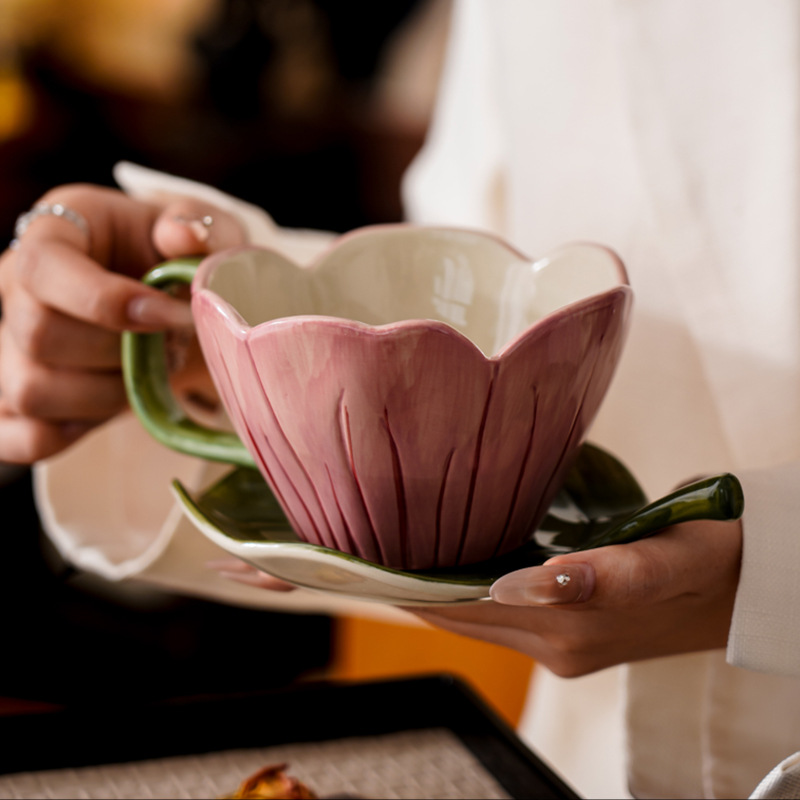 Irregular Hand-painted Coffee  - Coffee Tea Flower reseña y precio