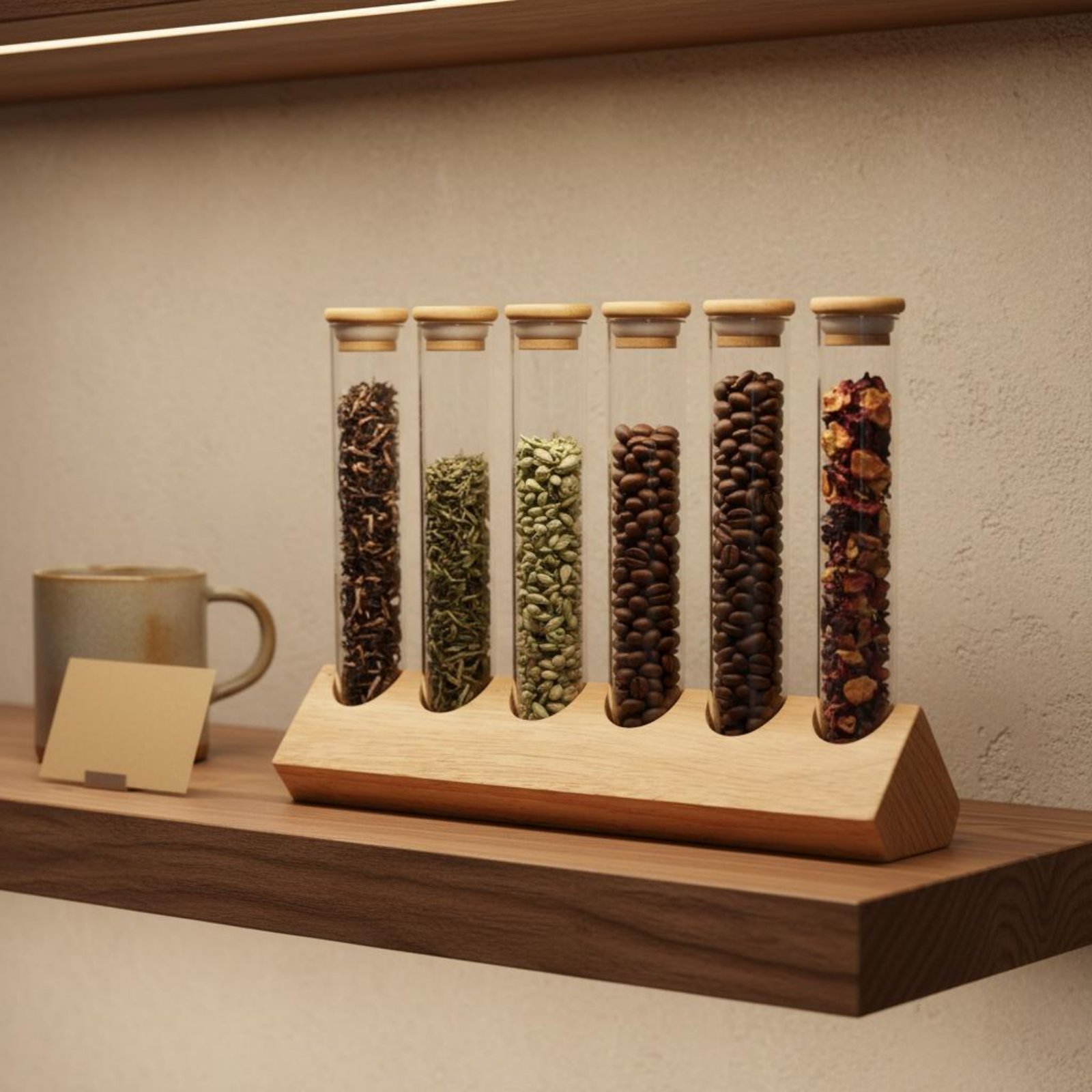 Glass Tube Container Set with  - Coffee Bean reseña y precio
