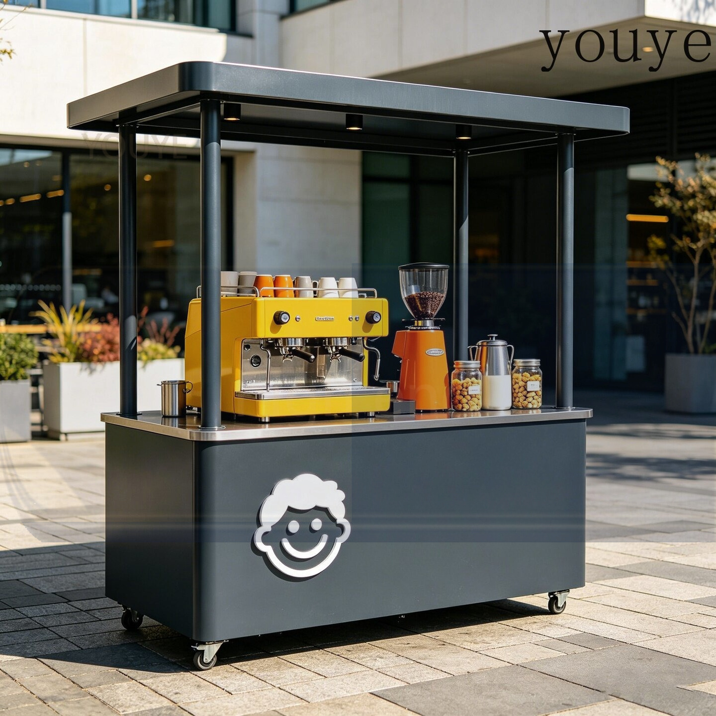 eDJ Iron wrought stalls carts  - Coffee Tea Vendor reseña y precio