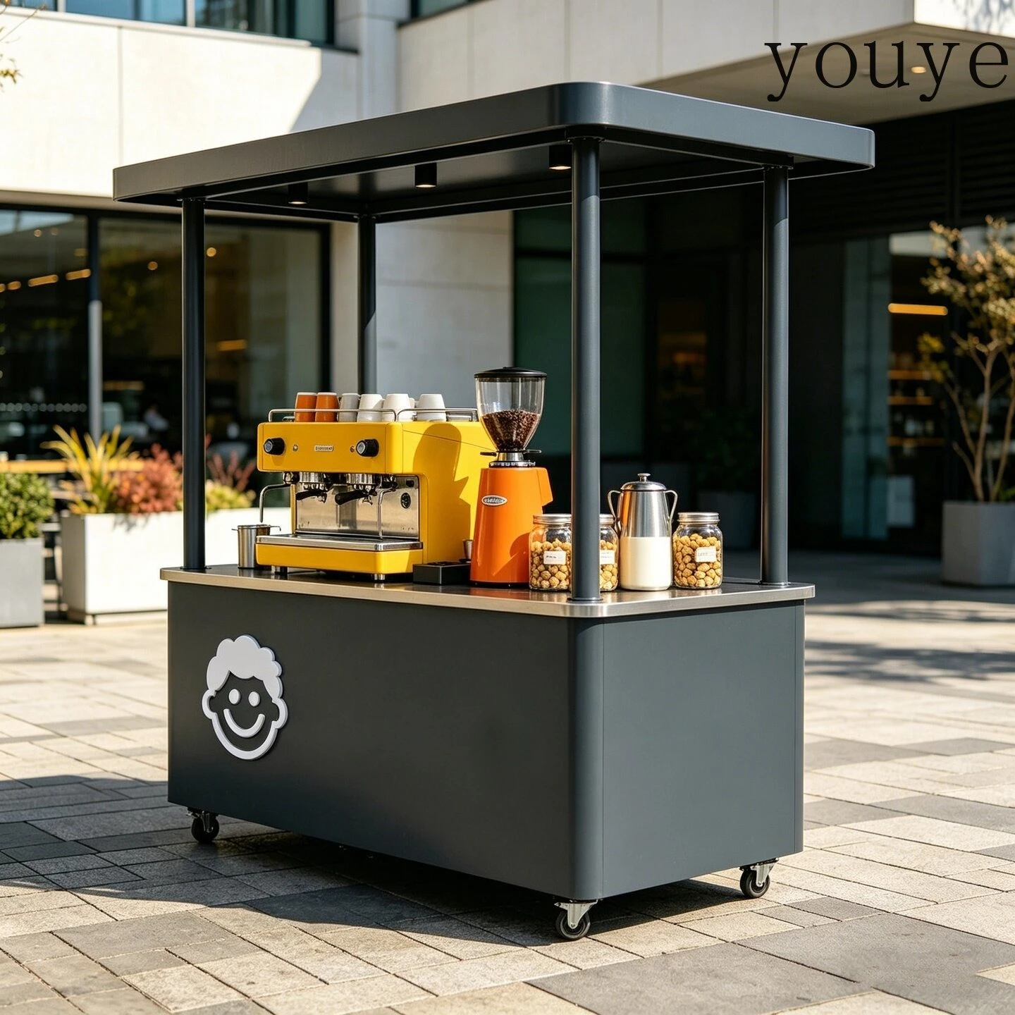 eDJ Iron wrought stalls carts  - Coffee Tea Vendor reseña y precio