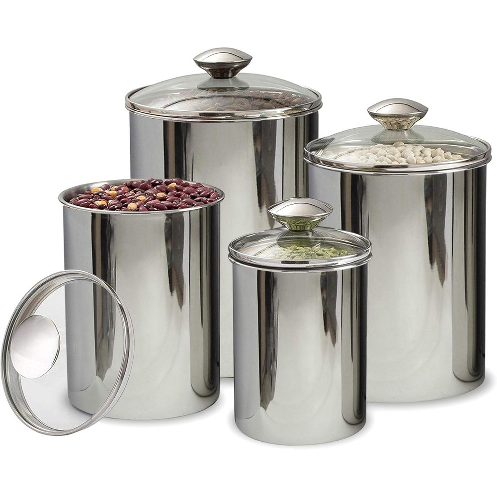 4-Piece Stainless Steel Food S - Coffee Tea Uses reseña y precio