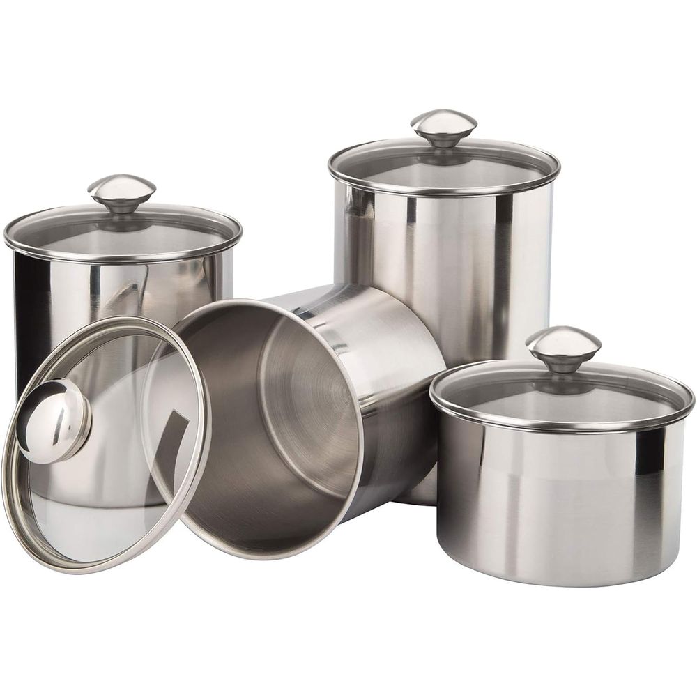 4-Piece Stainless Steel Food S - Coffee Tea Uses reseña y precio