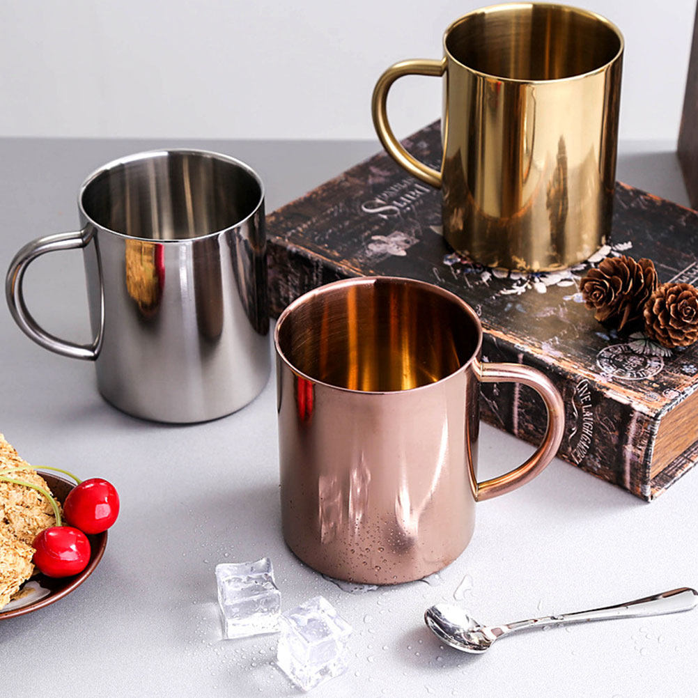 2Pcs Stainless Steel Mug Set D - Coffee Tea Uses reseña y precio