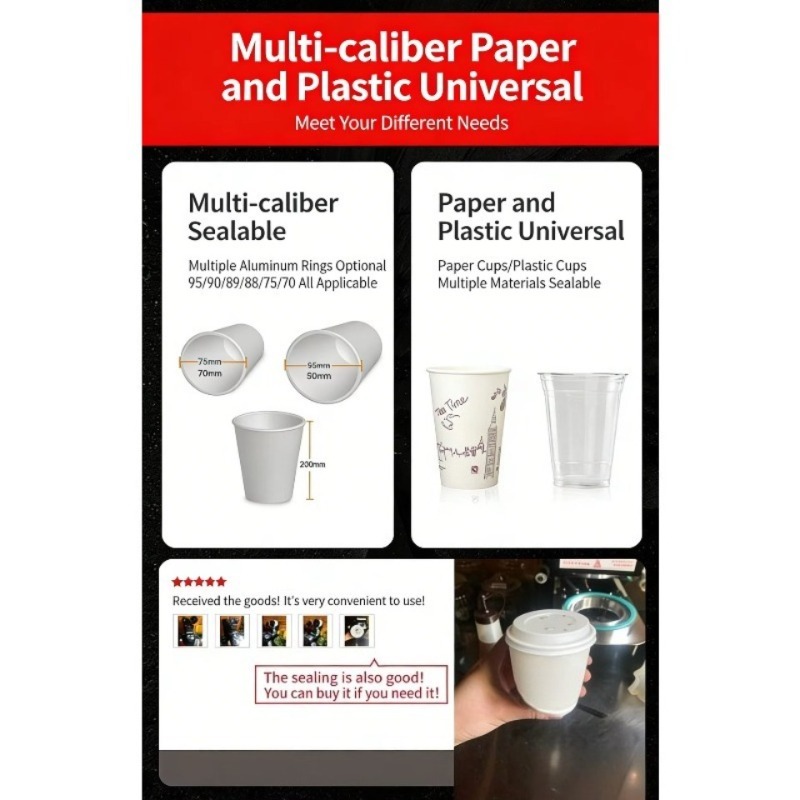 Automatic Plastic Cup Sealing  - Coffee Tea Uses reseña y precio