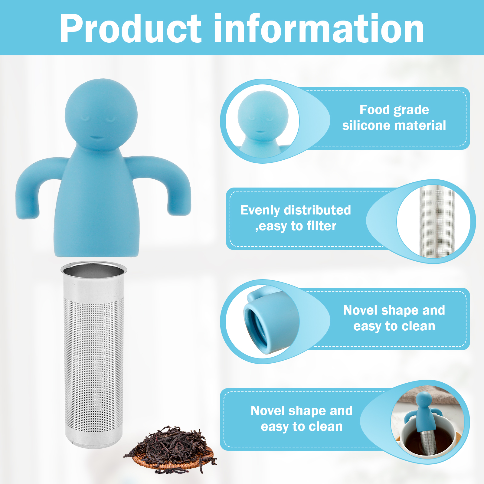 4Pcs Tea Infuser for Loose Tea - Coffee Tea Infusion reseña y precio