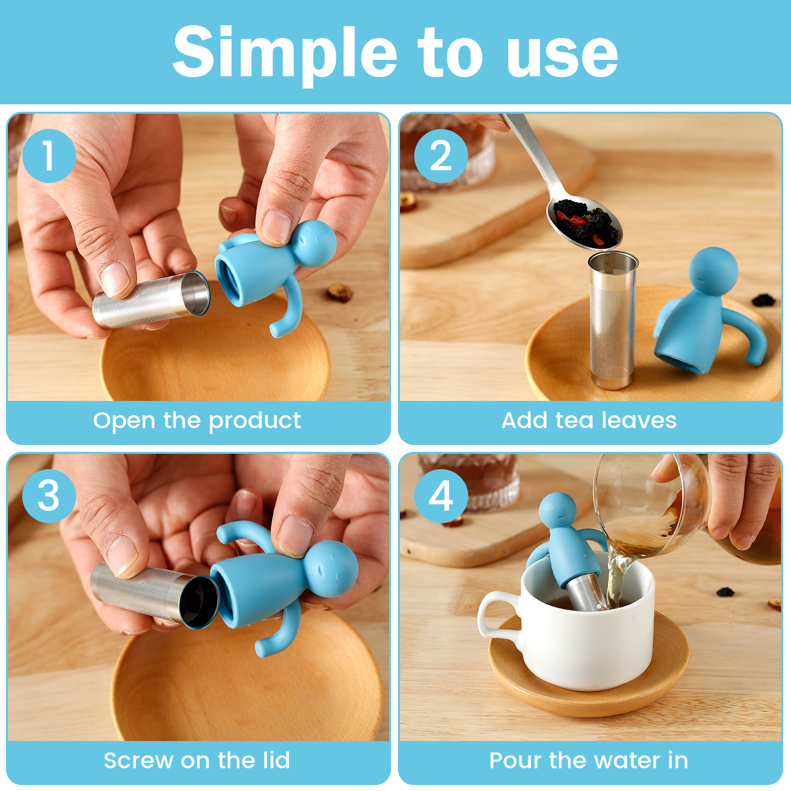 4Pcs Tea Infuser for Loose Tea - Coffee Tea Infusion reseña y precio