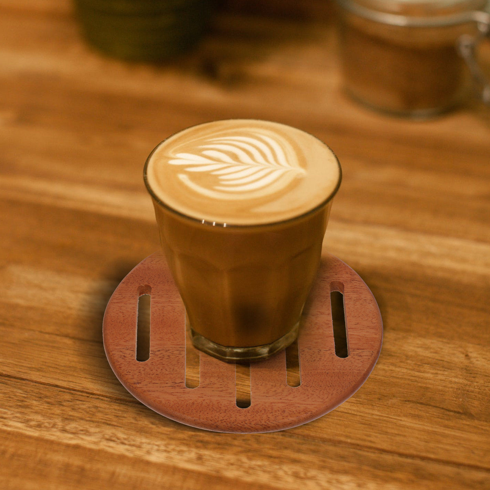 1Pcs Wood Coaster Cup Mat Exqu - Coffee Tea Uses reseña y precio