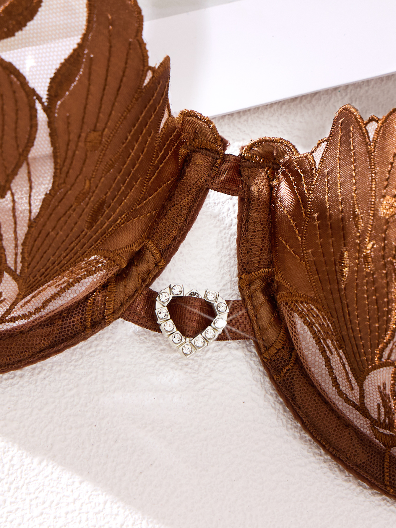 Coffee-colored embroidered pri - Coffee&Tea House Opinie reseña y precio