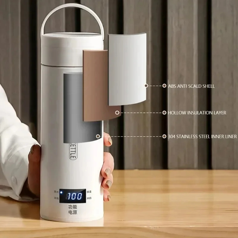 450ML Electric Kettles Portabl - Coffee Tea Menu reseña y precio