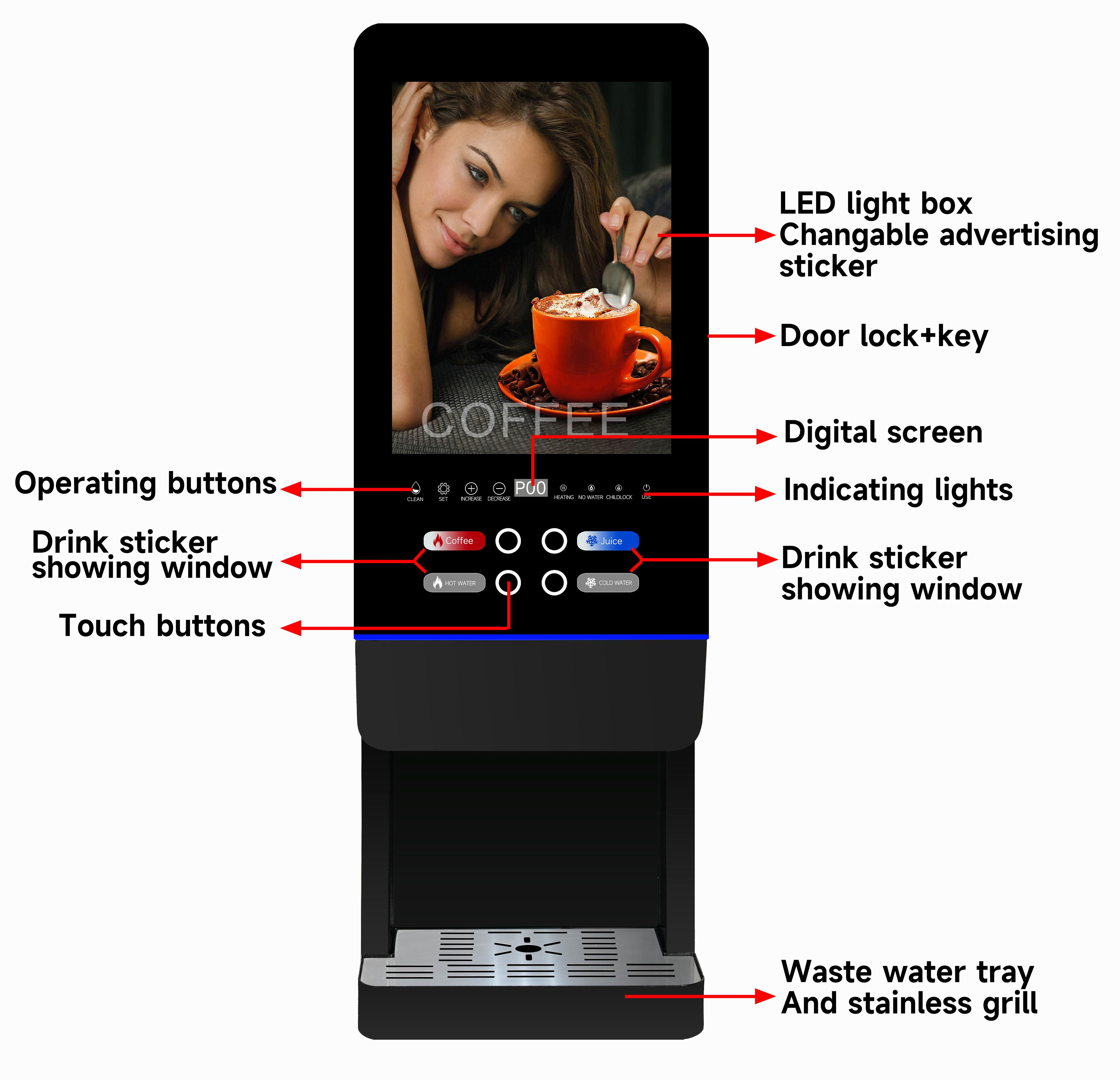 Office milk tea vending machin - Coffee Tea Vending Machine For Office reseña y precio