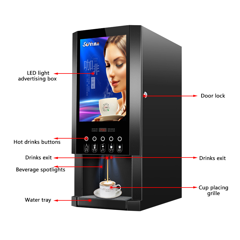 E-30SW Automatic Instant Coffe - Coffee Tea Vending Machine For Office reseña y precio