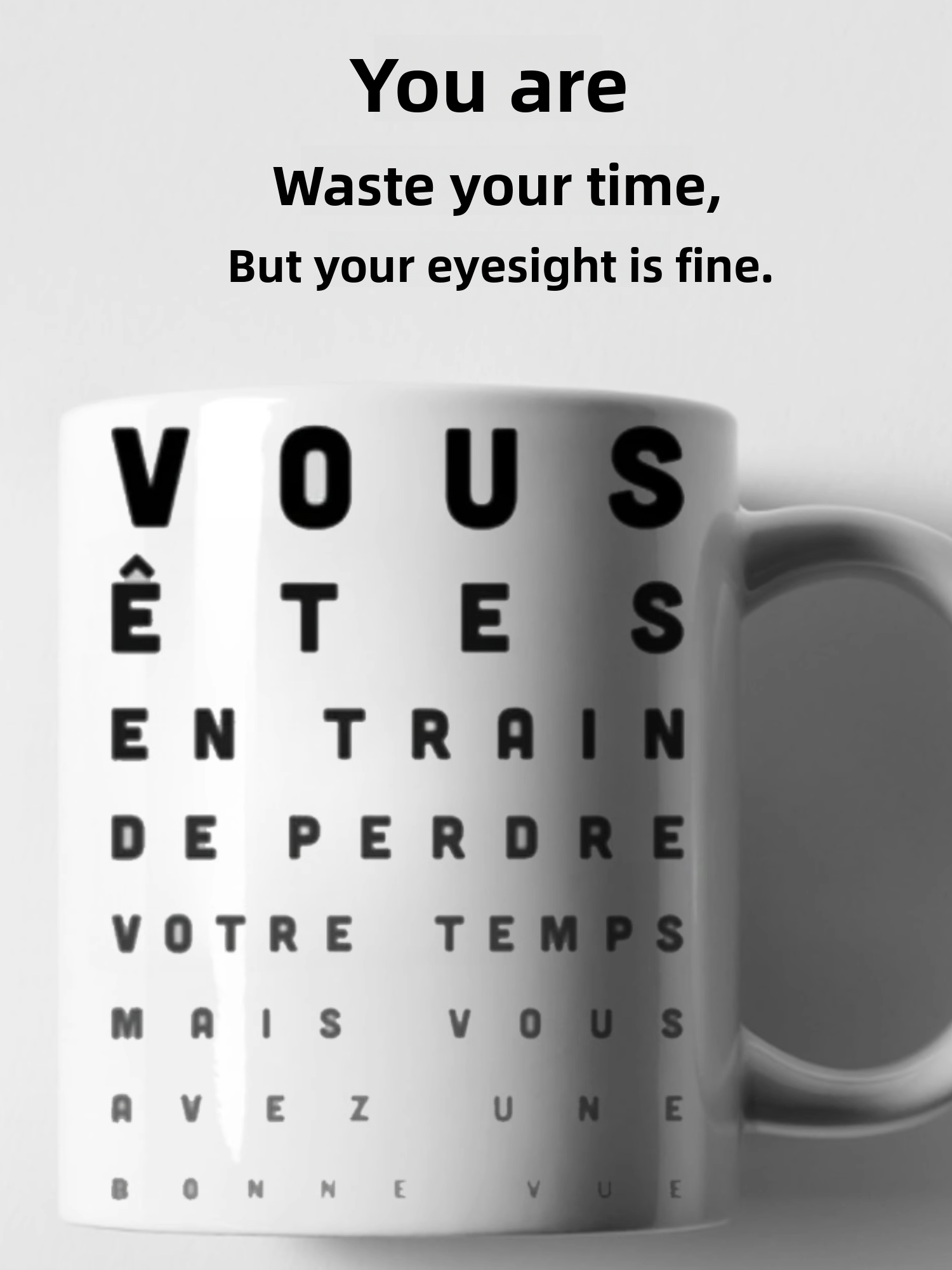 French Language Joke Ceramic M - Coffee Tea Jokes reseña y precio