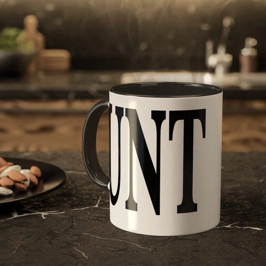 11 Ounce Unt With Black Handle - Coffee Tea Jokes reseña y precio