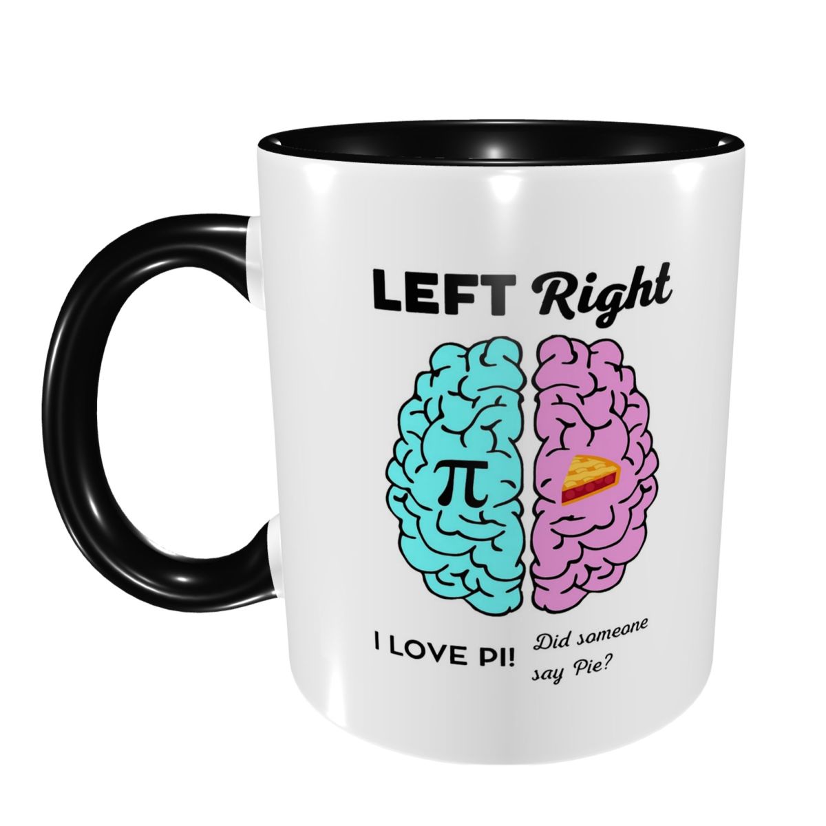 Left Right Brain Hemisphere Pi - Coffee Tea Jokes reseña y precio