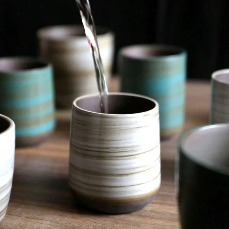 Hand-Painted Crackle Glaze Sto - Coffee Tea Uses reseña y precio