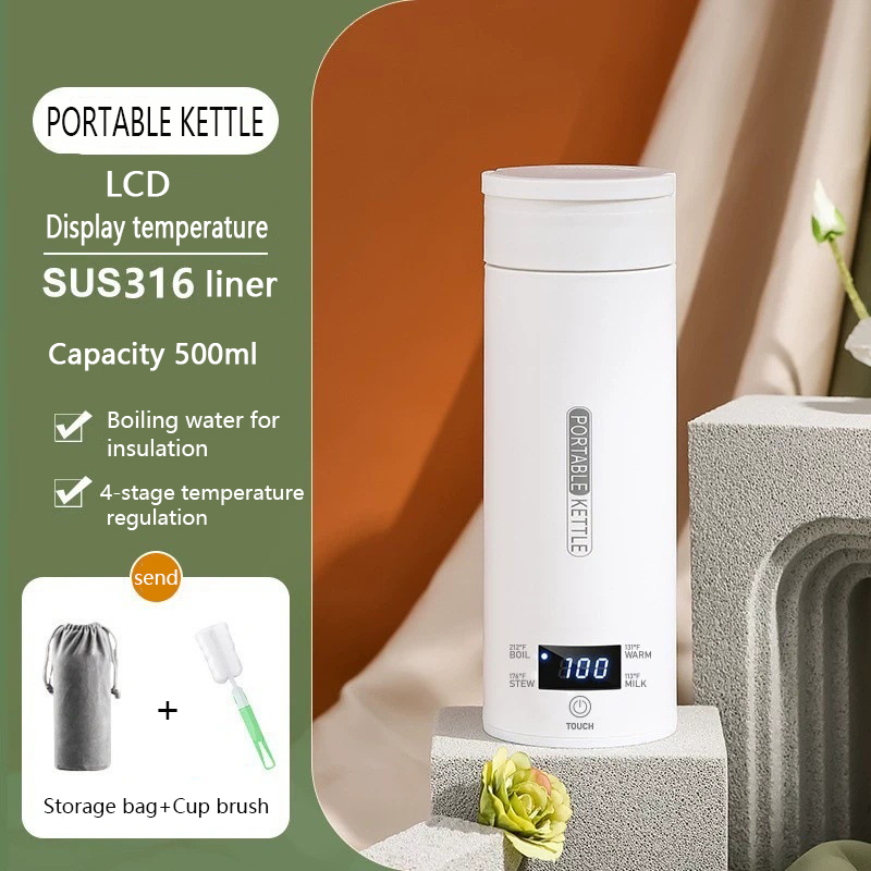 500ML Travel Electric Kettles  - Coffee Tea Menu reseña y precio